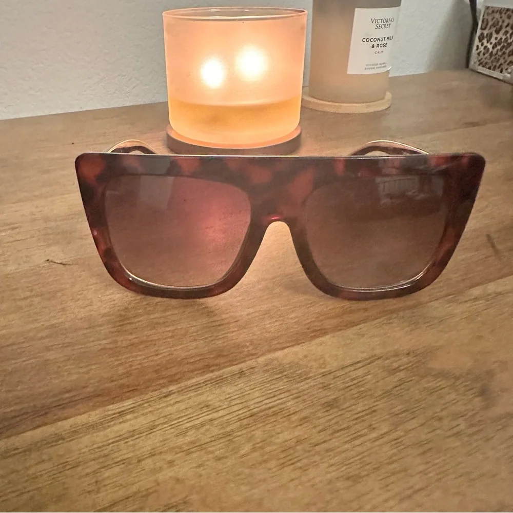 2/$13 Tortoiseshell oversized square sunglasses